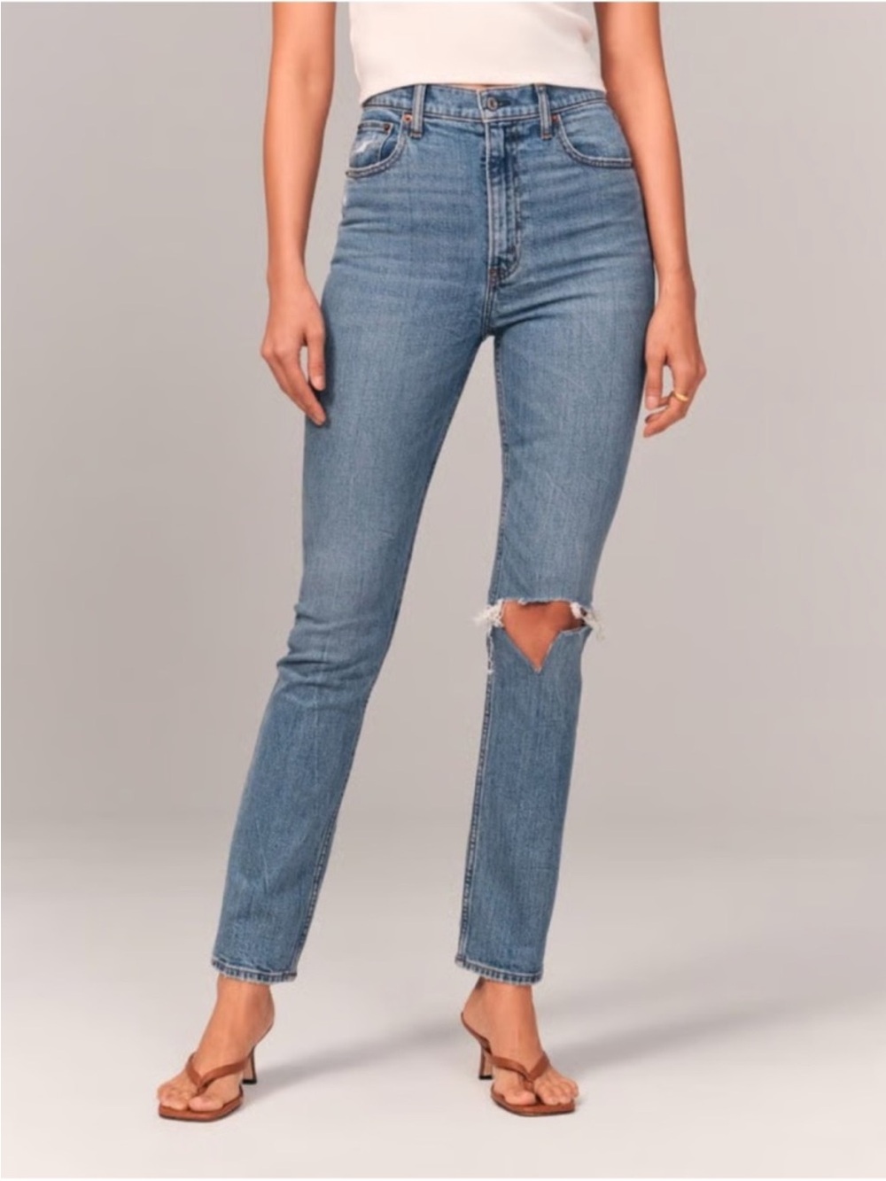 Abercrombie curve love 90s Slim Straight Ultra High Rise Jeans